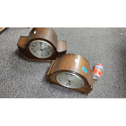 536 - Pair of mantle clocks