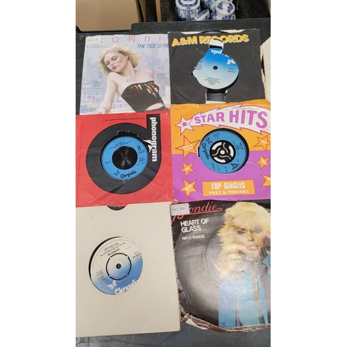 540 - Collection of 45s Blondie vinyl singles, Mixed condition