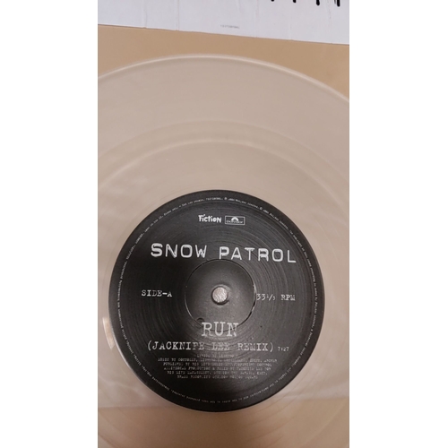 550 - 12 inch clear vinyl record Snow Patrol Run