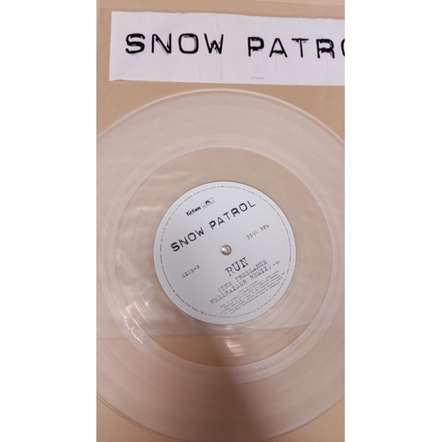 550 - 12 inch clear vinyl record Snow Patrol Run