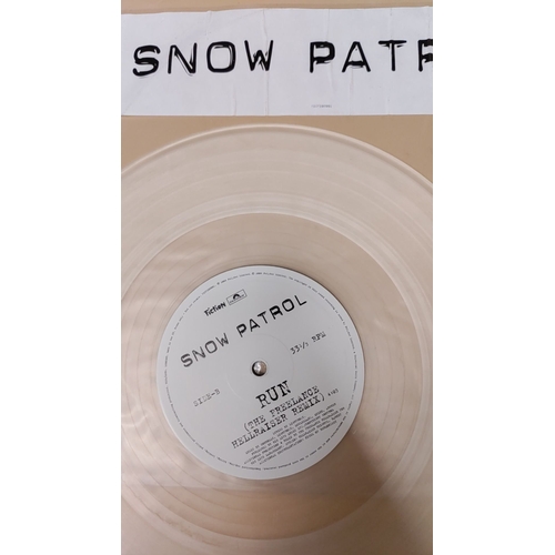 550 - 12 inch clear vinyl record Snow Patrol Run