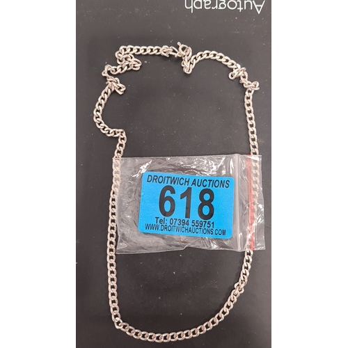 618 - 925 Silver chain. 40cm