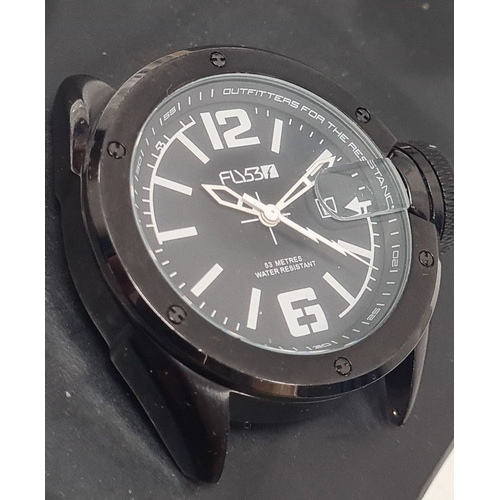 625 - Mens FLY53 watchface. 53 metres water resistant, stainless steel.