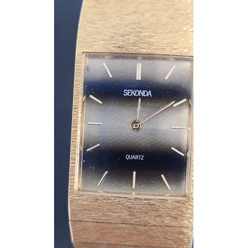 626 - Yellow metal Sekonda quartz ladies/unisex watch