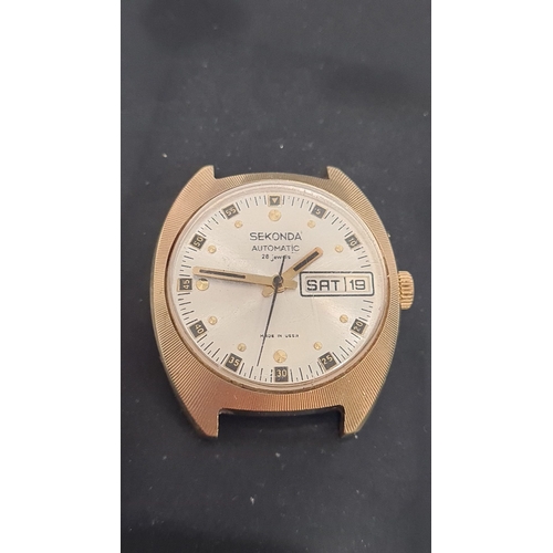 628 - Sekonda automatic 26 jewels mens watch face. Serial No: 419582