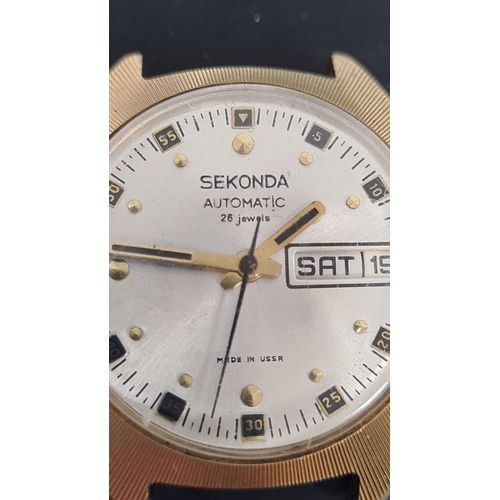 628 - Sekonda automatic 26 jewels mens watch face. Serial No: 419582