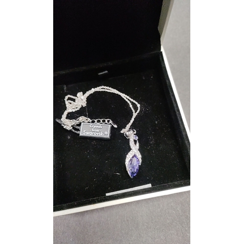 641 - Swarovski Crystal necklace with pendant 40cm long