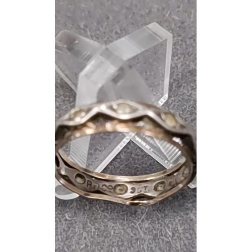 642 - Silver with gold accents ring size L