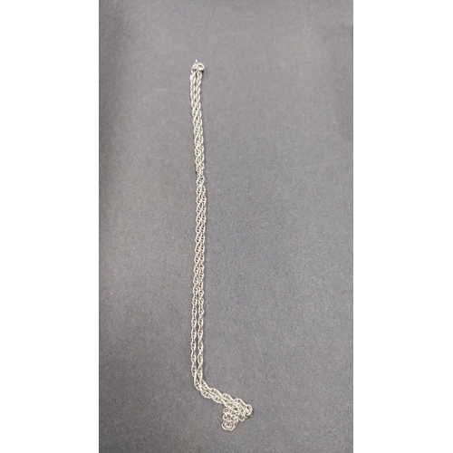 645 - Sterling silver rope chain 56cm long