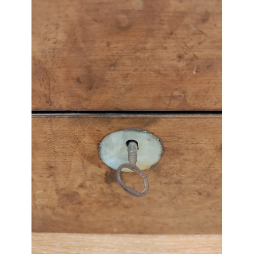 6 - Victorian Walnut and mother of pearl vanity box with secret compartment,with original glass bottles ... 