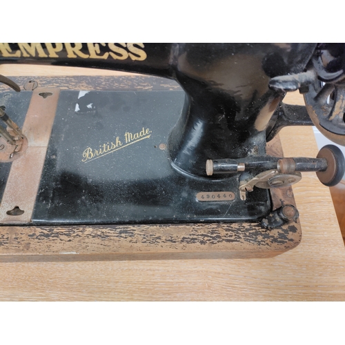 15 - Empress British made sewing machine complete