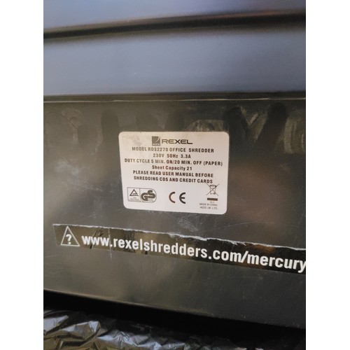 24 - Rexel commercial Paper Shredder working order. H 85cm x D 33cm x W 48cm