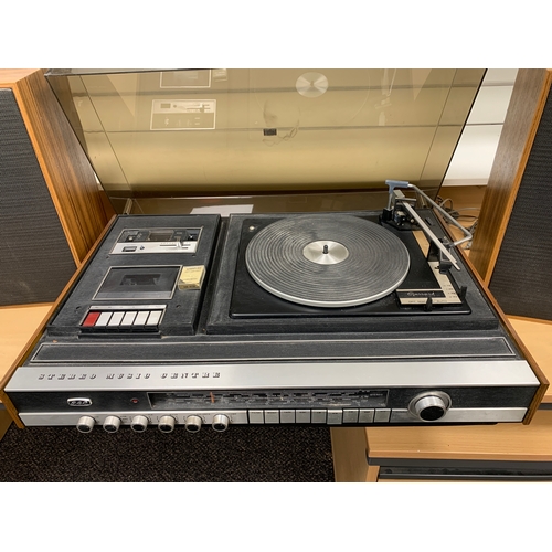 45 - G.E.C Stereo Music Centre with a Garrard 6300 deck, radio and cassette player/recorder accompanied b... 