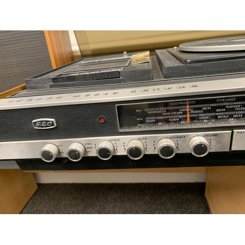 45 - G.E.C Stereo Music Centre with a Garrard 6300 deck, radio and cassette player/recorder accompanied b... 