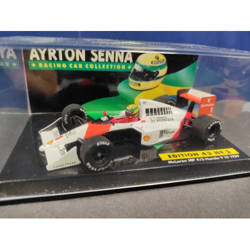 53 - Ayrton Senna Racing Cars Collection 16 total 1:43 scale cars and certificate Minichamps LANG