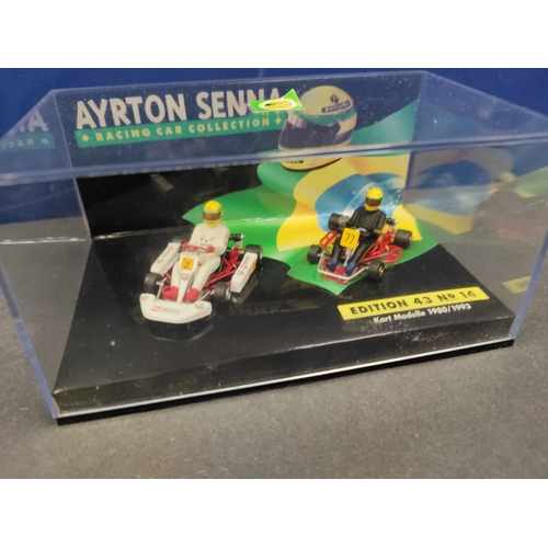 53 - Ayrton Senna Racing Cars Collection 16 total 1:43 scale cars and certificate Minichamps LANG