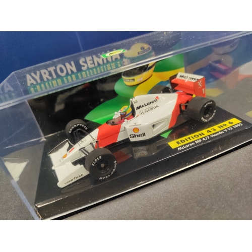 53 - Ayrton Senna Racing Cars Collection 16 total 1:43 scale cars and certificate Minichamps LANG