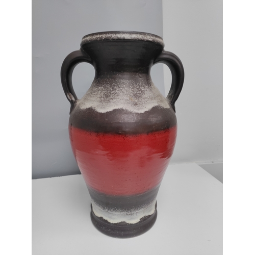 74 - Large Mid Century lava vase. Stamped West Germany Bay 741 40. H 41cm x 25cm