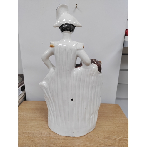 103 - Tall Victorian E M Napoleon Flat Back Figurine. H 39cm x 20cm.