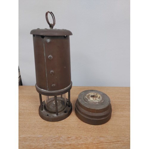 116 - A vintage miners paraffin lamp from Ferndale coal & mining co. AF. H 18cm x 8cm