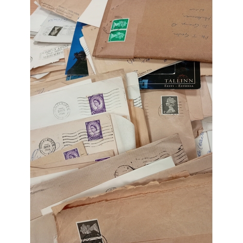 163 - Job lot of envelopes with British stamps on