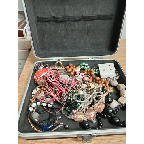 364 - Babyliss case of vintage costume jewellery