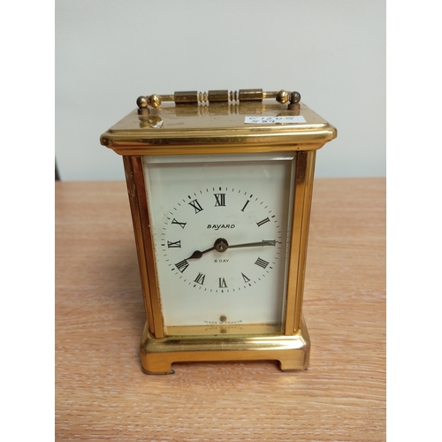 366 - Bayard made in France working carriage clock H 11cm x 5cm