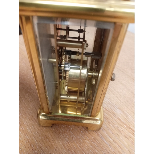 366 - Bayard made in France working carriage clock H 11cm x 5cm