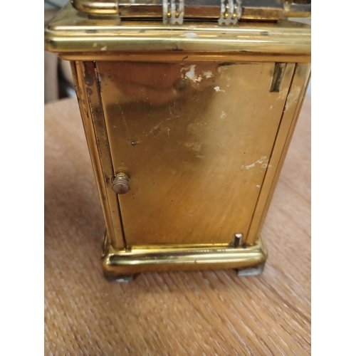 366 - Bayard made in France working carriage clock H 11cm x 5cm