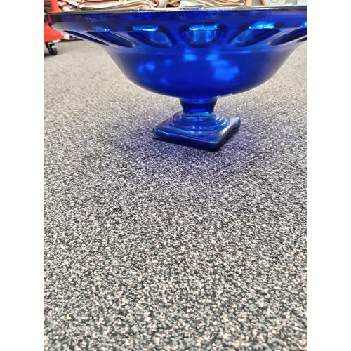 28 - Large blue glass bowl