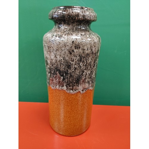 76 - West German vintage pottery lava vase H 30cm x W 12.5cm