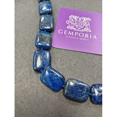 29 - Gemporia Lapis Lazuli necklace with 925 silver clasp L 44cm