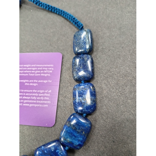 29 - Gemporia Lapis Lazuli necklace with 925 silver clasp L 44cm