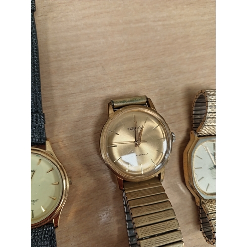 83 - Three men's watches includes sekonda, Ingersol and pulsar