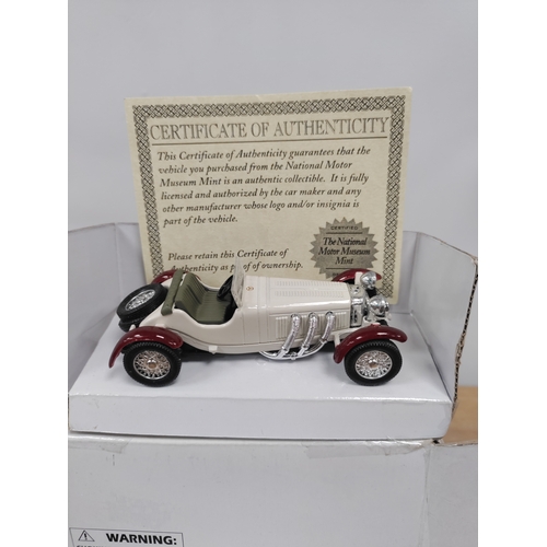 95 - Three boxed model cars from the national motor museum mint with certificates of authenticity. Models... 