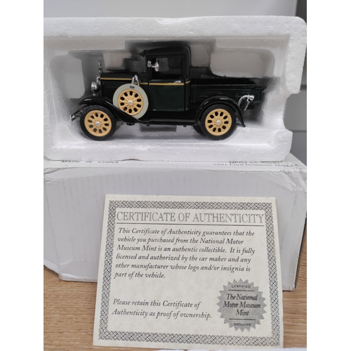 95 - Three boxed model cars from the national motor museum mint with certificates of authenticity. Models... 