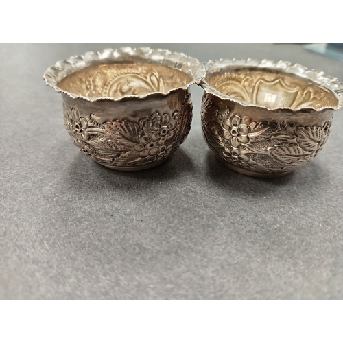 99 - Pair of hallmarked Birmingham Silver salts weight 22.64 grams