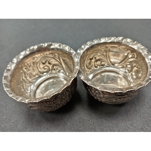 99 - Pair of hallmarked Birmingham Silver salts weight 22.64 grams