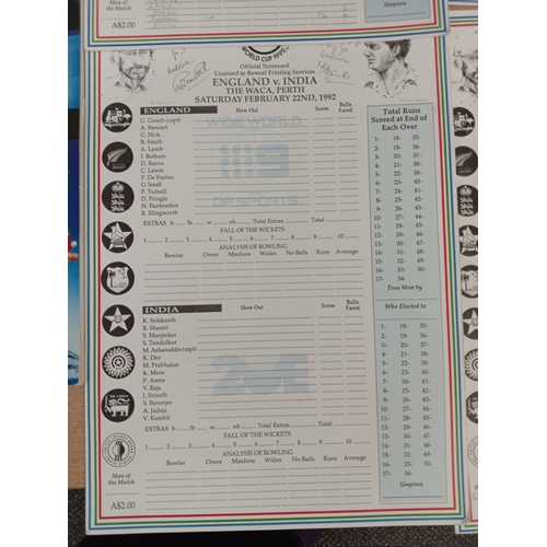 104 - Benson & Hedges World Cup official Cricket program with 1992 scorecards