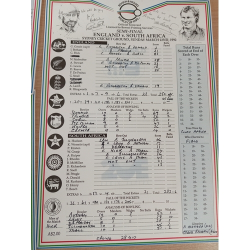 104 - Benson & Hedges World Cup official Cricket program with 1992 scorecards