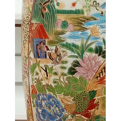 126 - Large floor standing Oriental vase H 90cm x W 30cm