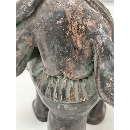 127 - Japanese fisherman signed pottery figure