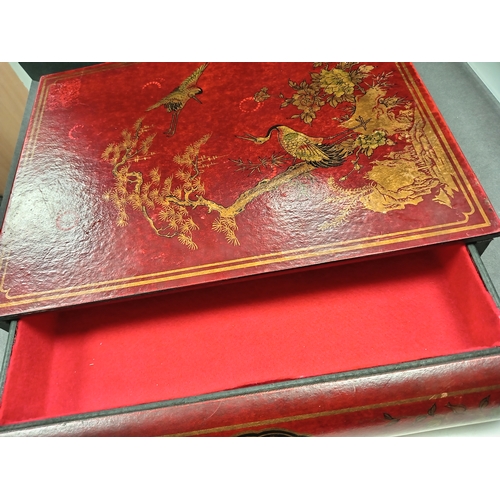 5 - Oriental large book jewellery box 32cm x 27cm.