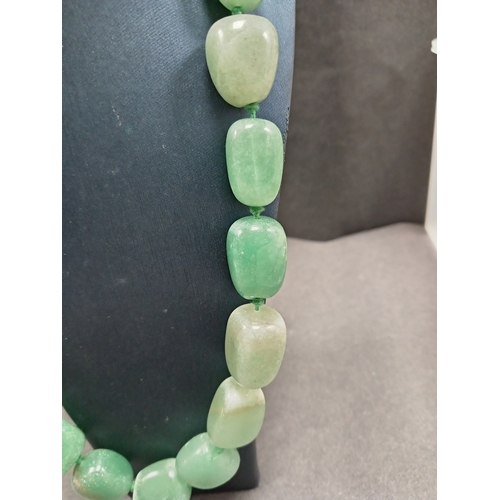 29 - Vintage Green Adventurine gemstone necklace 40cm