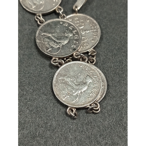 40 - Belgium 50 cent coin bracelet 17cm