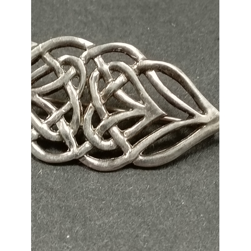 43 - 925 silver celtic brooch