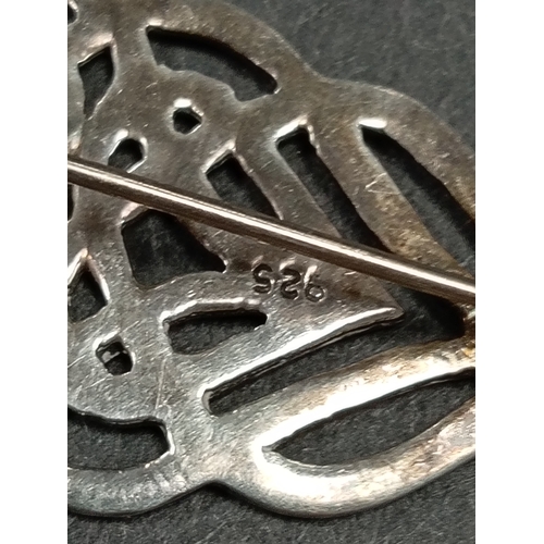 43 - 925 silver celtic brooch