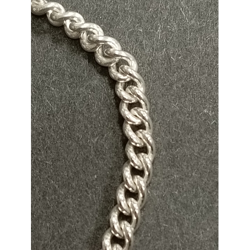 385 - 925 silver curb bracelet 18cm