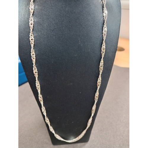 390 - 925 silver chain 44cm