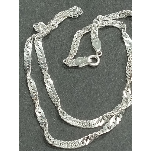 390 - 925 silver chain 44cm